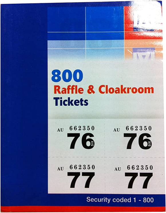 Raffle and Cloakroom Tickets 800 X 10