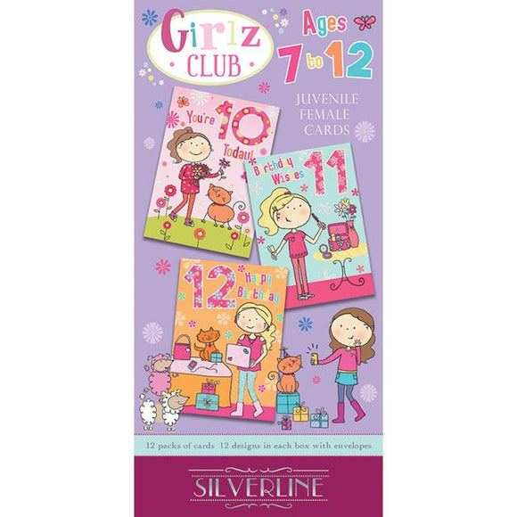 Girlz Club (Age 7 - 12) Code 50 Birthday 12 Pack X 12