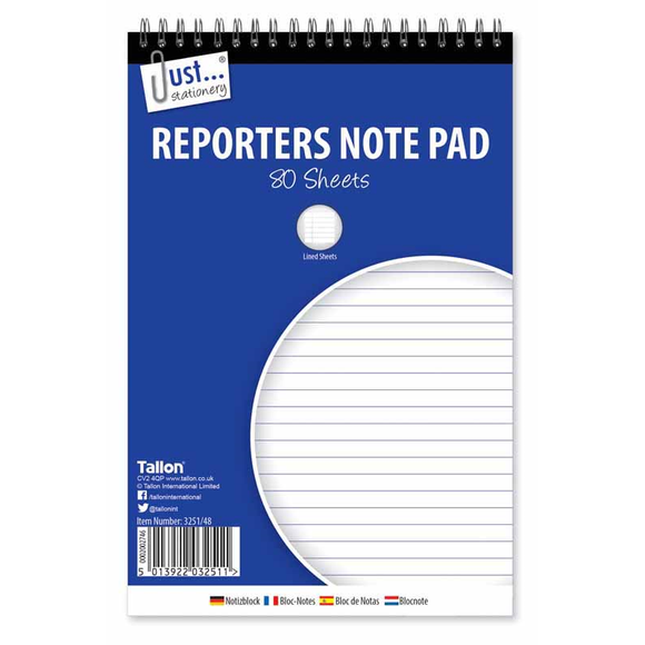 Reporter Notepad 160 page 50gms