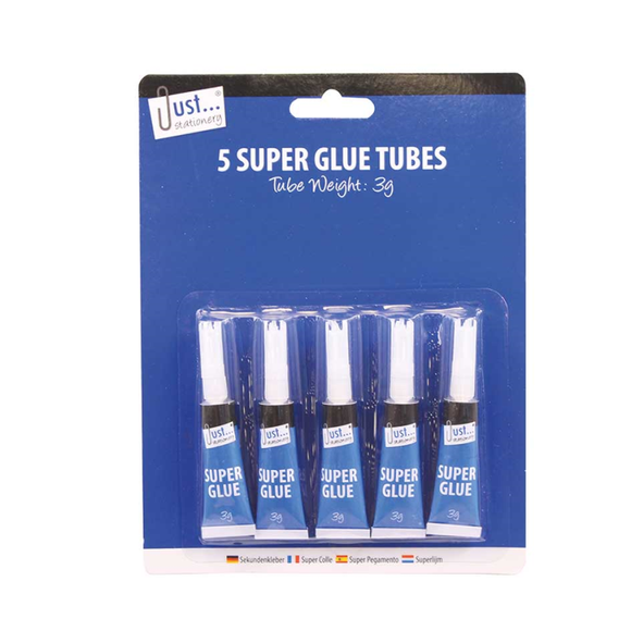5 by 3mg Tubes Super Glue