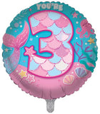 Age 3 Female Juv 18" Foil Balloon