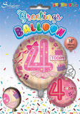 Age 4 Female Juv 18" Foil Balloon