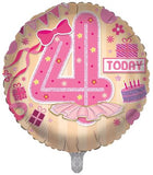 Age 4 Female Juv 18" Foil Balloon