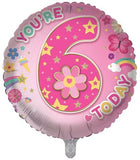 Age 6 Female Juv 18" Foil Balloon