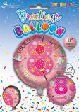 Age 8 Female Juv 18" Foil Balloon