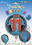 Age 11 Male Balloon 18" Foil