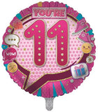 Age 11 Female Balloon 18" Foil