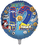 Age 12 Male Balloon 18" Foil