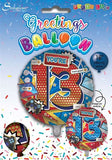 Age 13 Male Balloon 18" Foil