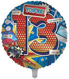 Age 13 Male Balloon 18" Foil