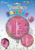 Age 13 Female Balloon 18" Foil