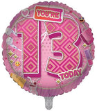 Age 13 Female Balloon 18" Foil