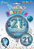 Age 21 Male 18" Foil Balloon