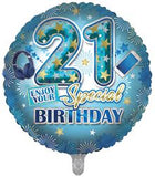 Age 21 Male 18" Foil Balloon
