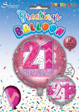 Age 21 Female 18" Foil Balloon