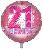 Age 21 Female 18" Foil Balloon