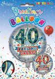Age 40 Male 18" Foil Balloon
