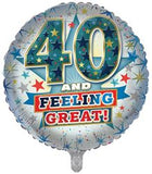 Age 40 Male 18" Foil Balloon