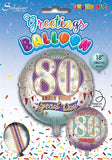 Age 80 Neutral 18" Foil Balloon