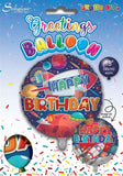Happy Birthday Male 18" Foil Balloon