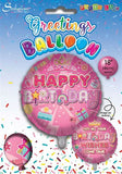Happy Birthday Female 18" Foil Balloon