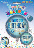 Happy Birthday Male 18" Foil Balloon