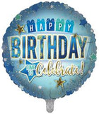 Happy Birthday Male 18" Foil Balloon
