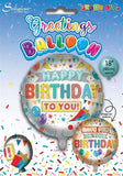 Happy Birthday Male 18" Foil Balloon