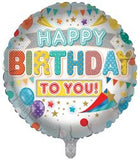 Happy Birthday Male 18" Foil Balloon