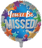 You'll Be Missed Trad 18" Foil Balloon