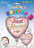 Just Married 18" Foil Balloon
