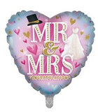 Wedding Mr & Mrs Trad 18" Foil Balloon