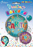 Open Neutral Trad Birthday 18" Foil Balloon