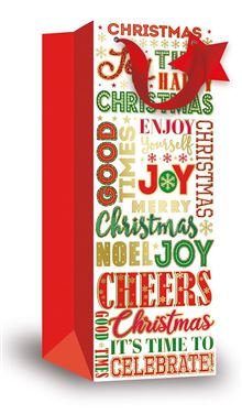 Bottle Bags Christmas X 12