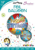 Happy Birthday 18" Foil Balloon