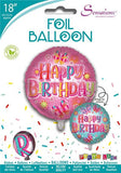 Happy Birthday 18" Foil Balloon