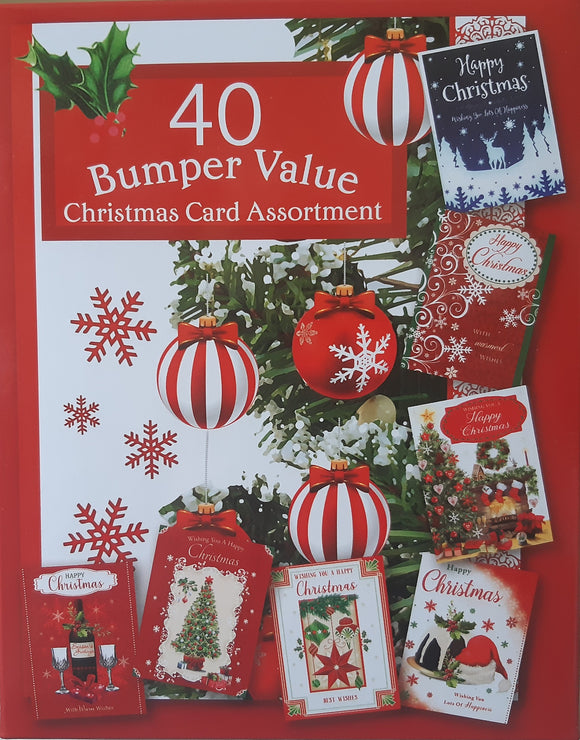 Bumper Value 40 Christmas Cards