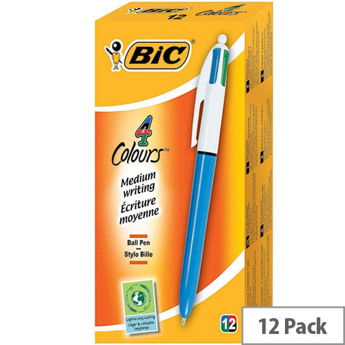 Bic 4 Colour Retractable Pen X12