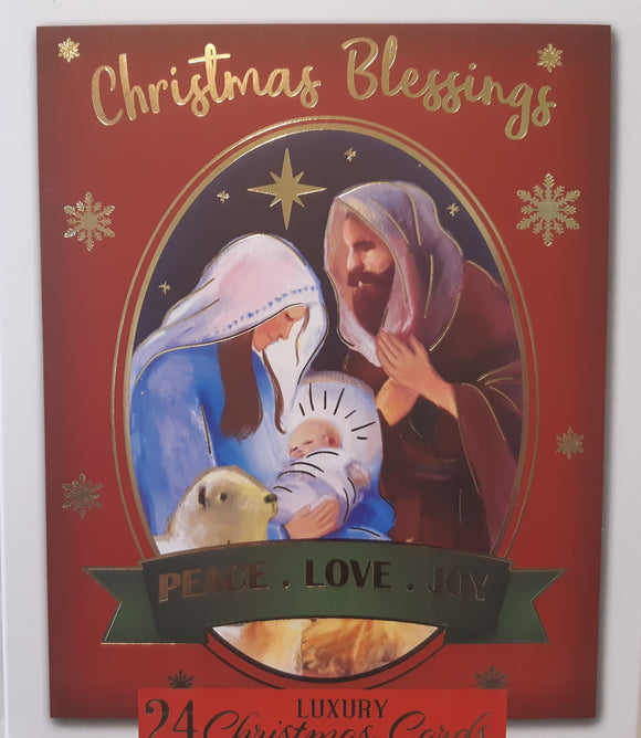 Christmas Blessings 24 Luxury cards boxed.