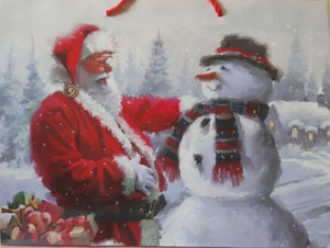Santa and Snowman Shopper Christmas X 6
