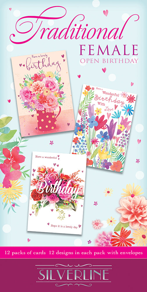 Traditional Female Code 50 Open Birthday 12 Pack X 12